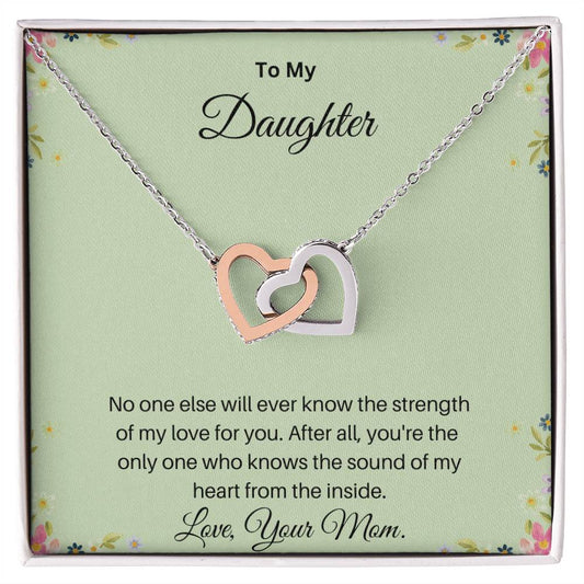 To My Daughter | Interlocking Hearts necklace